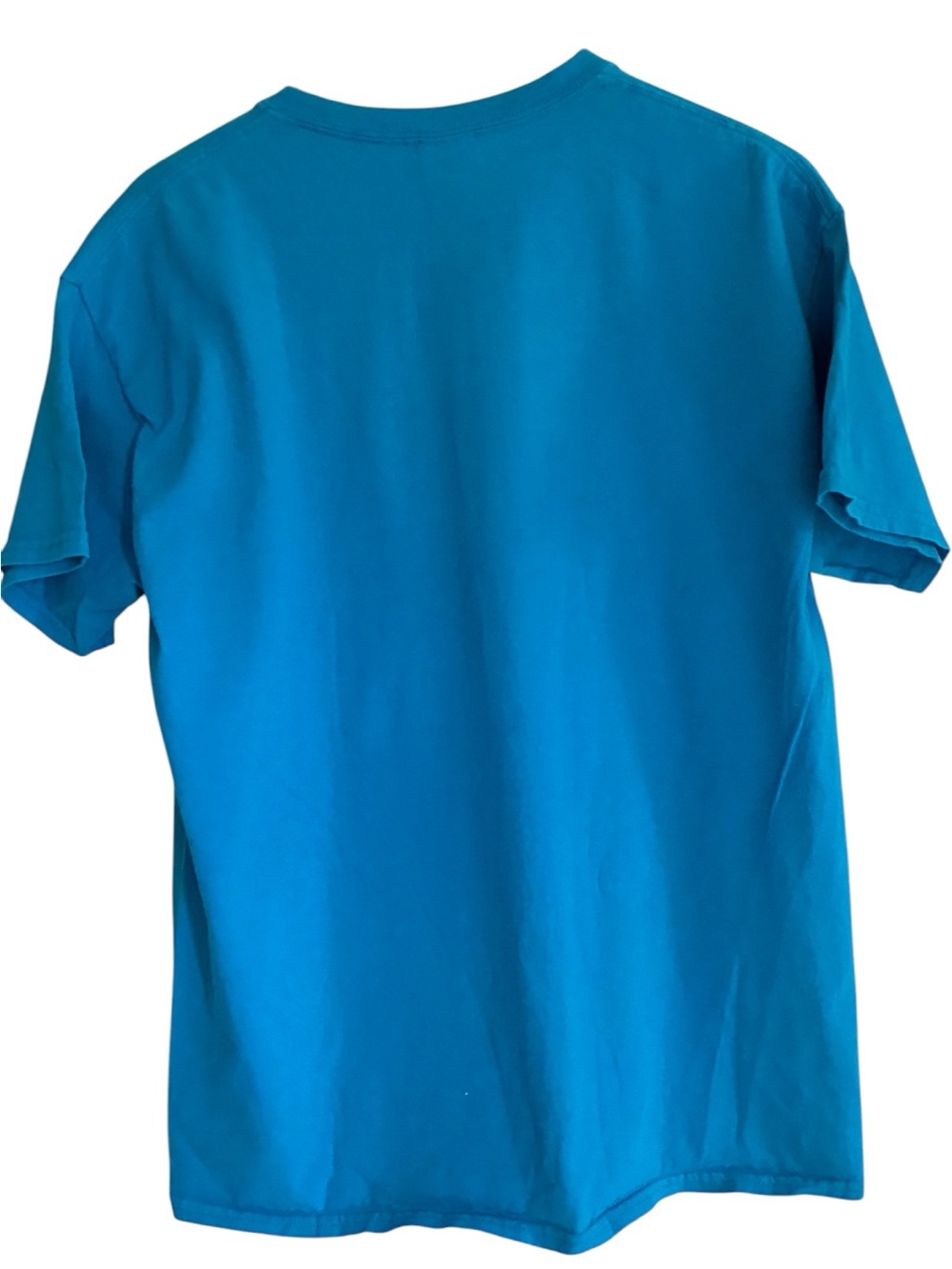 Alley Cats Solid Teal Blue Crewneck T-Shirt Sz L - Picture 4 of 5